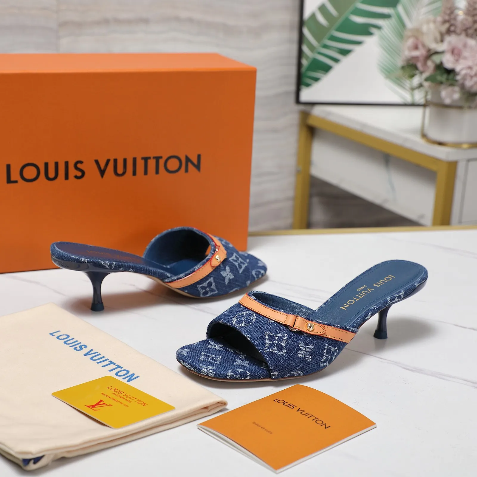 💕💕Factory direct selling price p540💕💕 The highest version💯💯💯 Louis vuiteeon LV Sole: Italian leather outsole Heel height: 4.5CM/9.5cm Size: 35-42 (custom-made 41 and 42 are non-refundable)